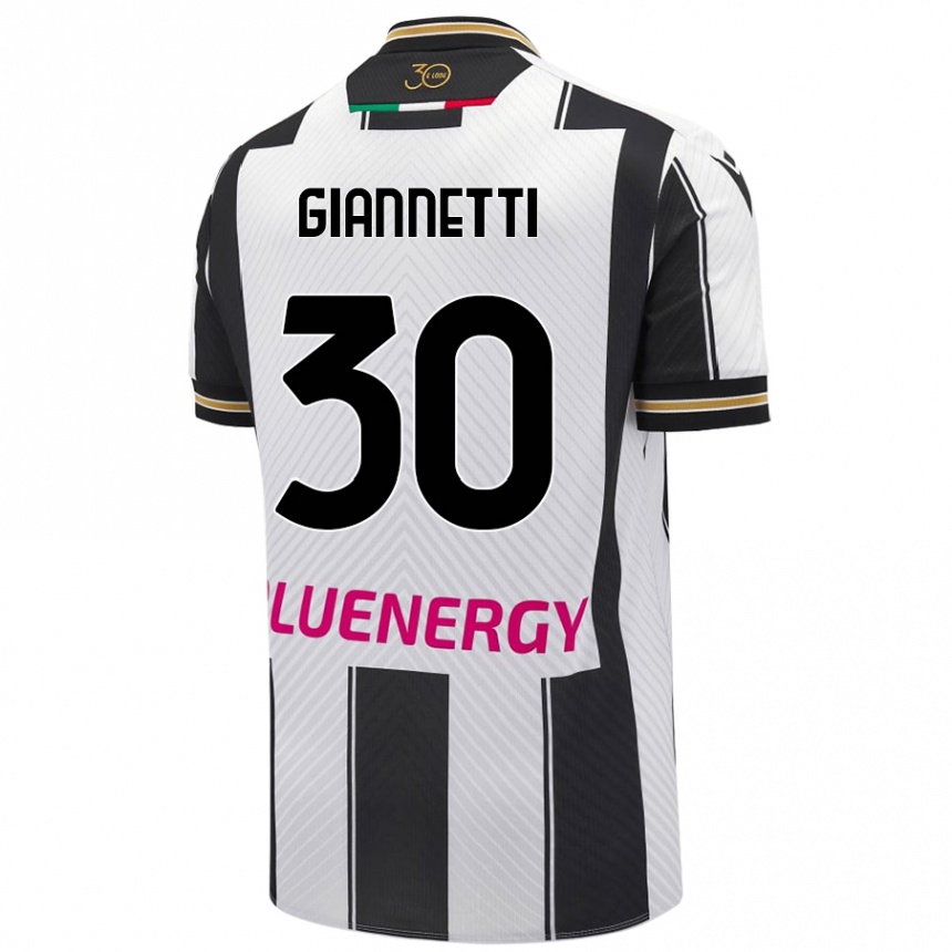 Kinder Fußball Lautaro Giannetti #30 Weiß Schwarz Heimtrikot Trikot 2024/25 T-Shirt Luxemburg