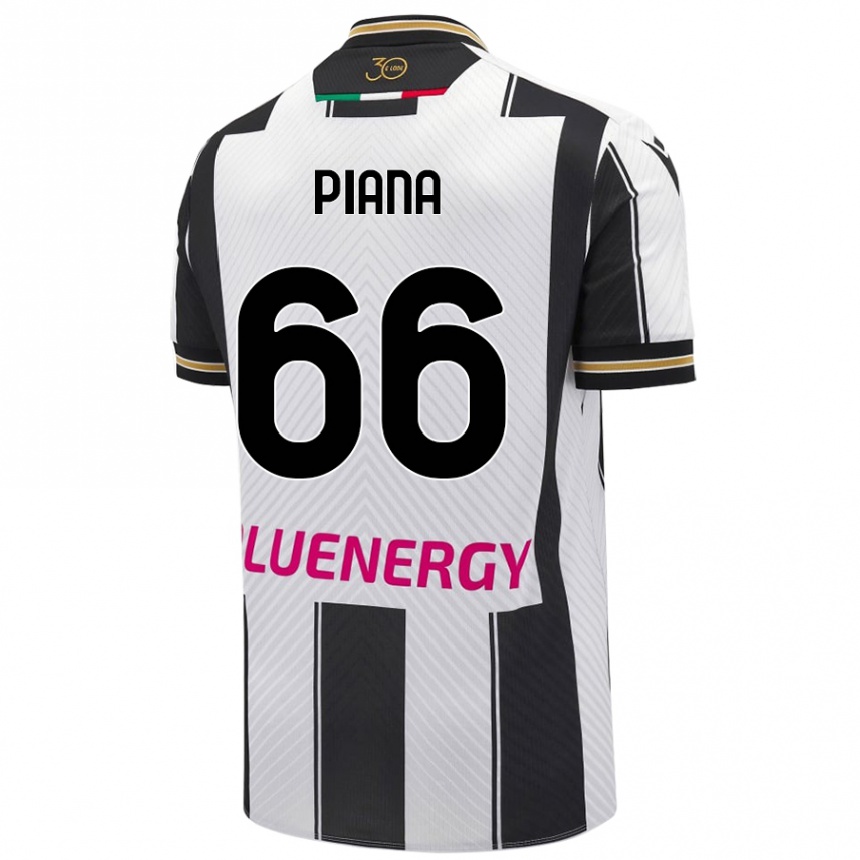 Kinder Fußball Edoardo Piana #66 Weiß Schwarz Heimtrikot Trikot 2024/25 T-Shirt Luxemburg