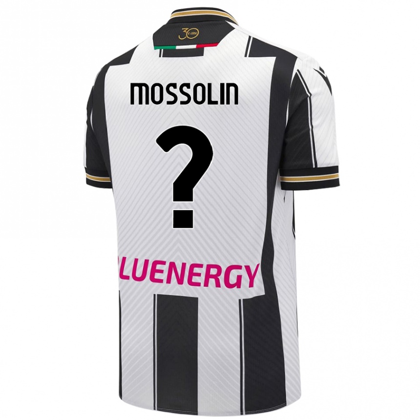 Kinder Fußball Lorenzo Mossolin #0 Weiß Schwarz Heimtrikot Trikot 2024/25 T-Shirt Luxemburg