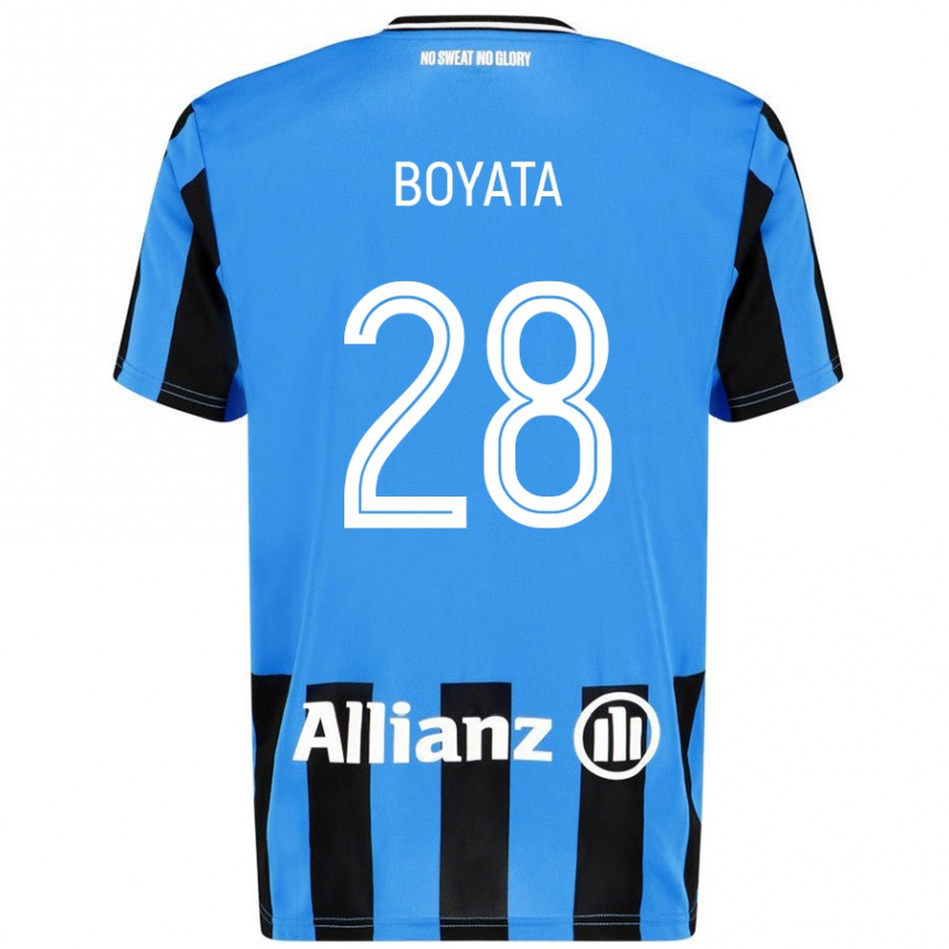 Kinder Fußball Dedryck Boyata #28 Himmelblau Schwarz Heimtrikot Trikot 2024/25 T-Shirt Luxemburg