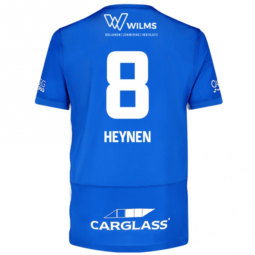 Kinder Fußball Bryan Heynen #8 Blau Heimtrikot Trikot 2024/25 T-Shirt Luxemburg