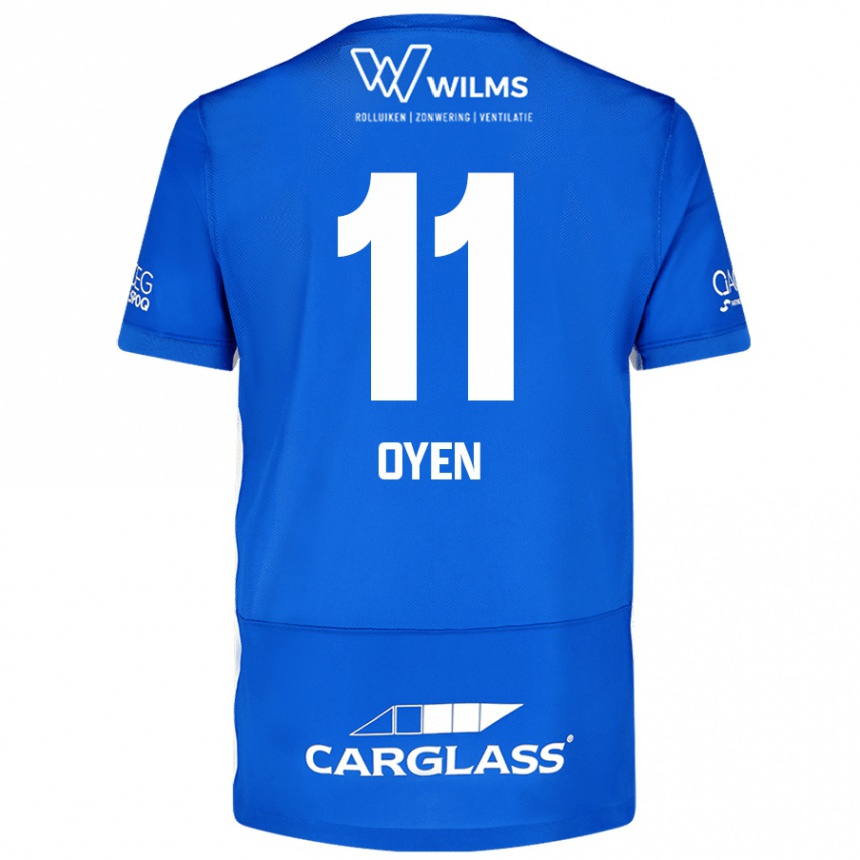 Kinder Fußball Luca Oyen #11 Blau Heimtrikot Trikot 2024/25 T-Shirt Luxemburg