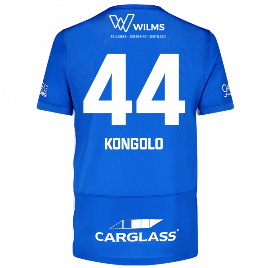 Kinder Fußball Josue Kongolo #44 Blau Heimtrikot Trikot 2024/25 T-Shirt Luxemburg