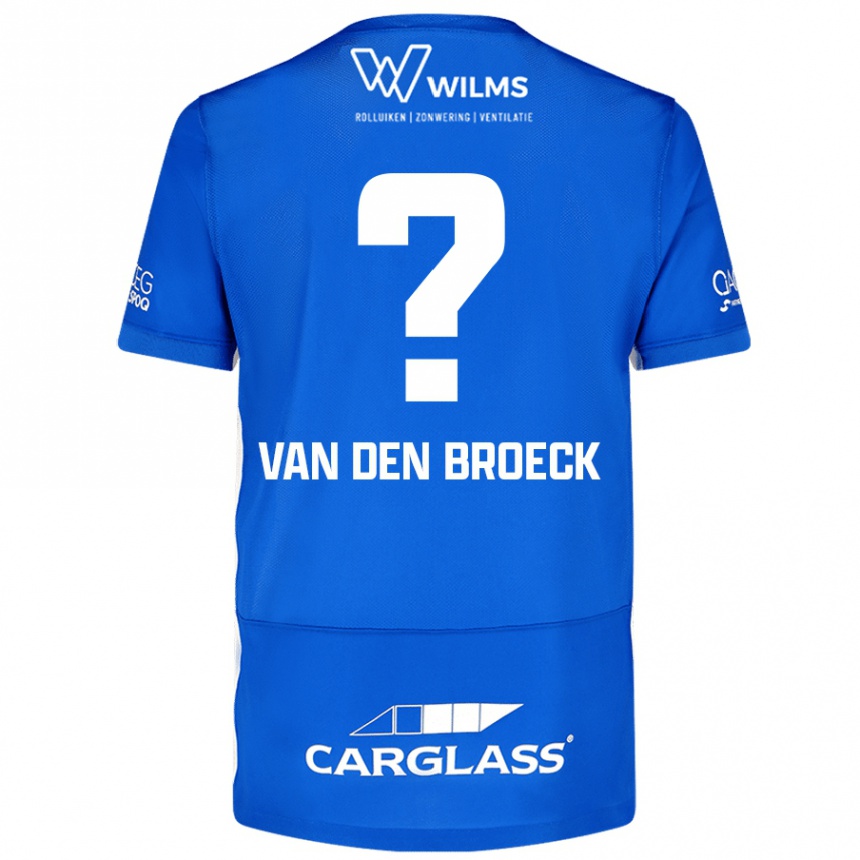 Kinder Fußball Kobe Van Den Broeck #0 Blau Heimtrikot Trikot 2024/25 T-Shirt Luxemburg