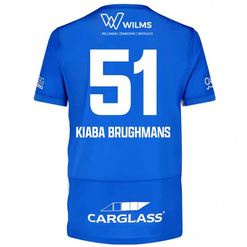 Kinder Fußball Lucca Kiaba Brughmans #51 Blau Heimtrikot Trikot 2024/25 T-Shirt Luxemburg