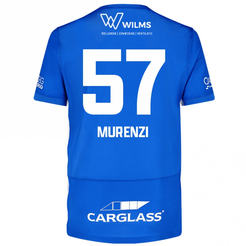 Kinder Fußball Aaron Murenzi #57 Blau Heimtrikot Trikot 2024/25 T-Shirt Luxemburg