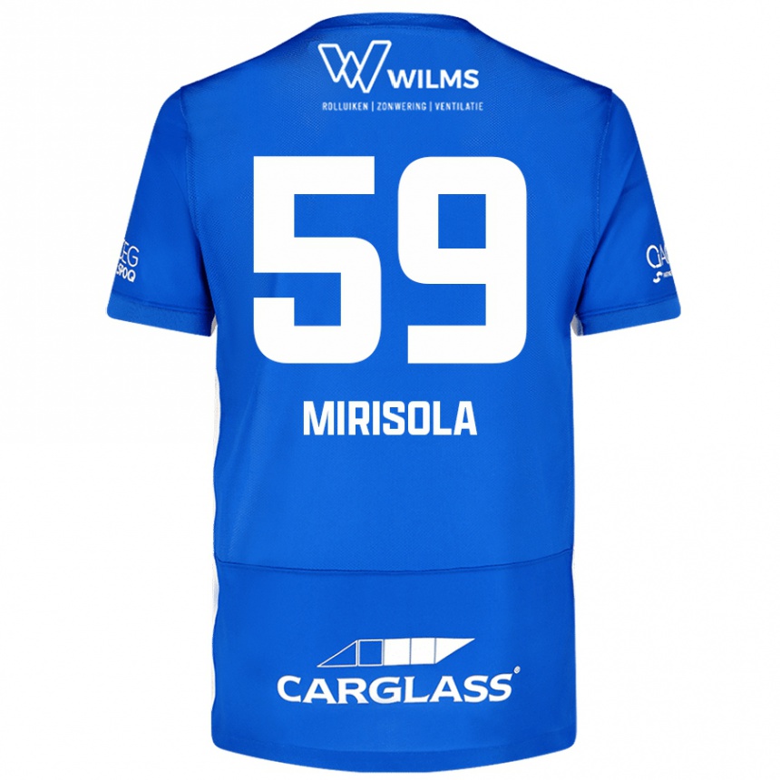 Kinder Fußball Robin Mirisola #59 Blau Heimtrikot Trikot 2024/25 T-Shirt Luxemburg