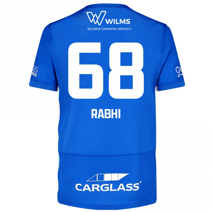 Kinder Fußball Ayman Rabhi #68 Blau Heimtrikot Trikot 2024/25 T-Shirt Luxemburg