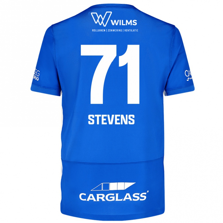 Kinder Fußball Brent Stevens #71 Blau Heimtrikot Trikot 2024/25 T-Shirt Luxemburg