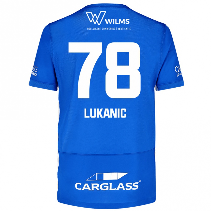 Kinder Fußball Luka Lukanic #78 Blau Heimtrikot Trikot 2024/25 T-Shirt Luxemburg