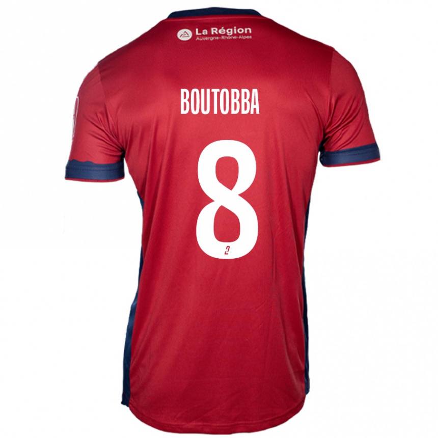 Kinder Fußball Bilal Boutobba #8 Hellburgunderrot Heimtrikot Trikot 2024/25 T-Shirt Luxemburg