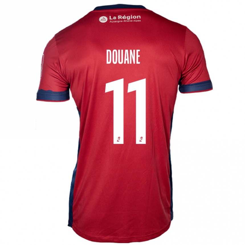 Kinder Fußball Maïdine Douane #11 Hellburgunderrot Heimtrikot Trikot 2024/25 T-Shirt Luxemburg