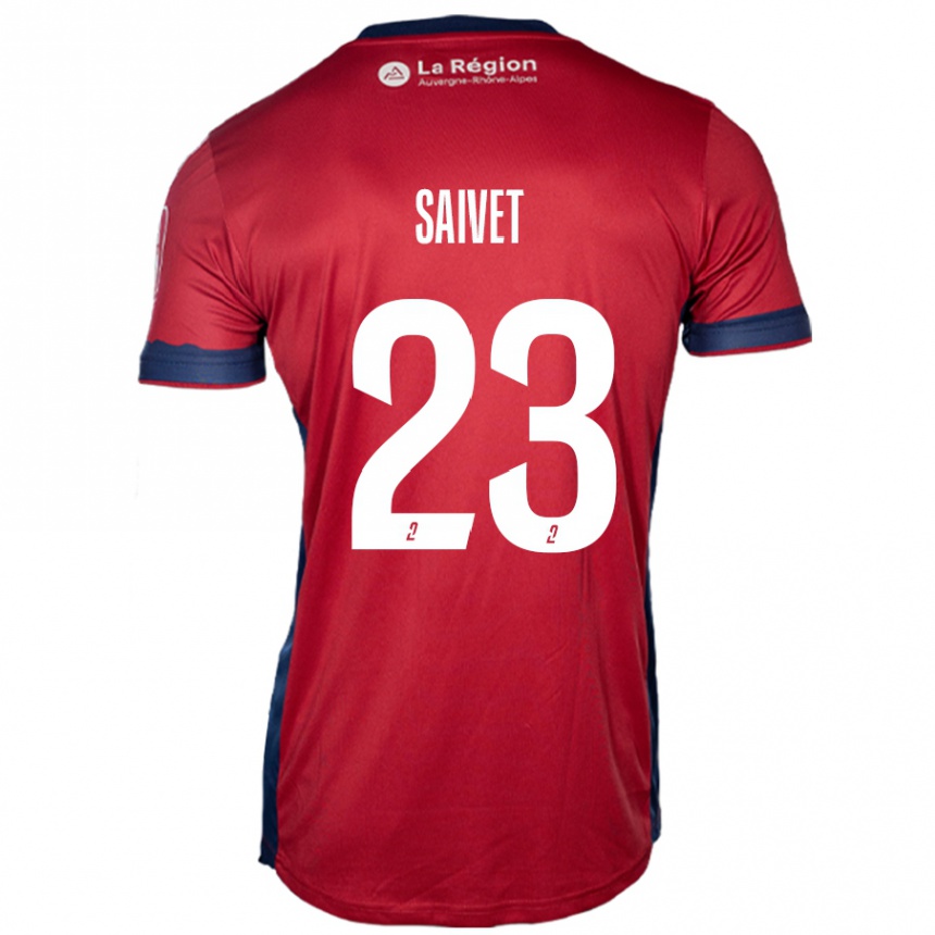 Kinder Fußball Henri Saivet #23 Hellburgunderrot Heimtrikot Trikot 2024/25 T-Shirt Luxemburg