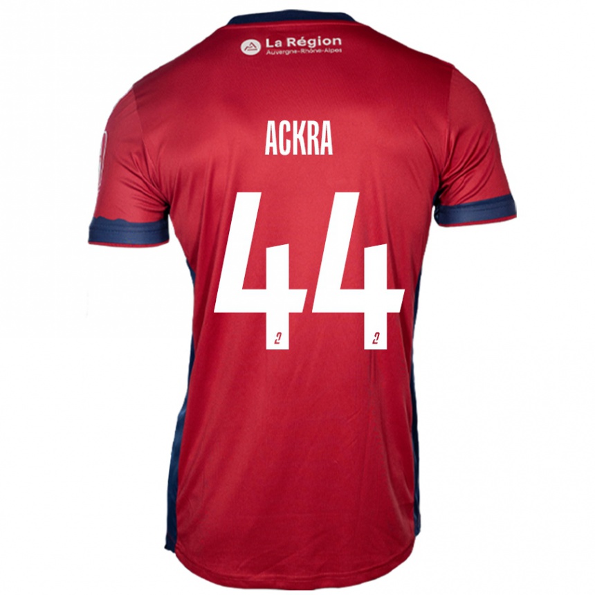 Kinder Fußball Allan Ackra #44 Hellburgunderrot Heimtrikot Trikot 2024/25 T-Shirt Luxemburg