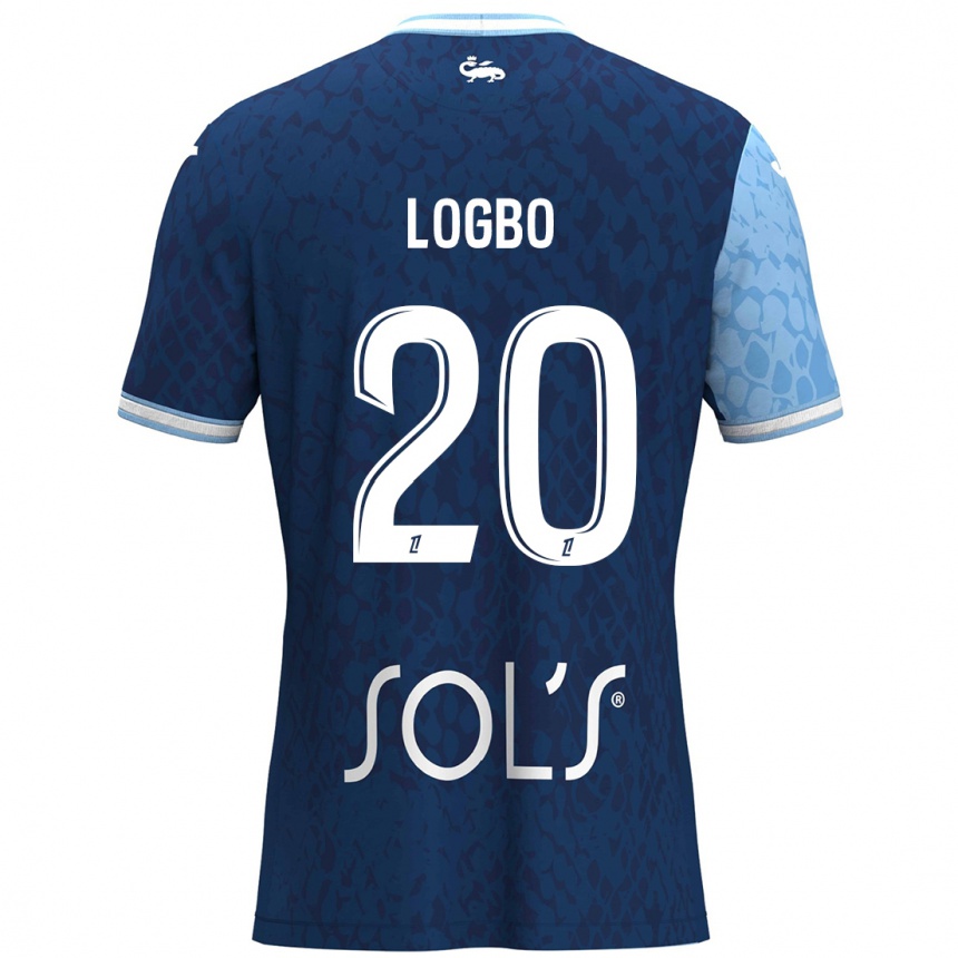 Kinder Fußball Andy Logbo #20 Himmelblau Dunkelblau Heimtrikot Trikot 2024/25 T-Shirt Luxemburg