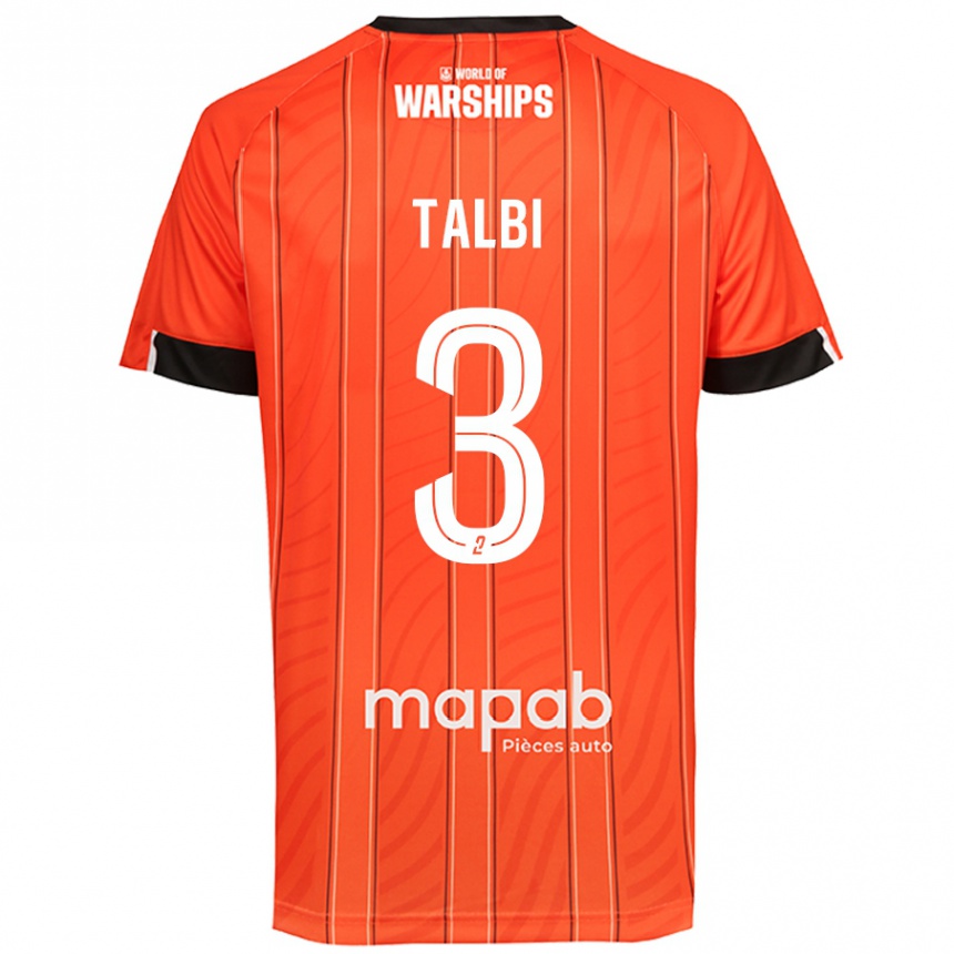 Kinder Fußball Montassar Talbi #3 Orange Heimtrikot Trikot 2024/25 T-Shirt Luxemburg