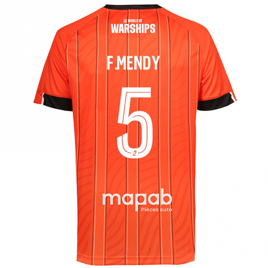 Kinder Fußball Formose Mendy #5 Orange Heimtrikot Trikot 2024/25 T-Shirt Luxemburg