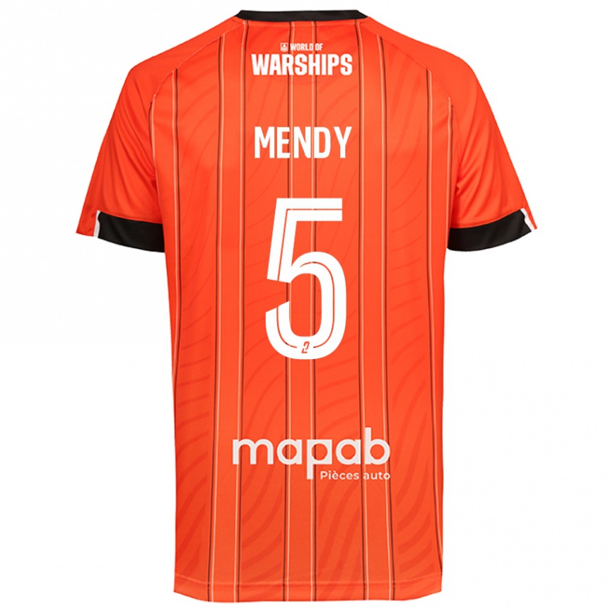 Kinder Fußball Benjamin Mendy #5 Orange Heimtrikot Trikot 2024/25 T-Shirt Luxemburg