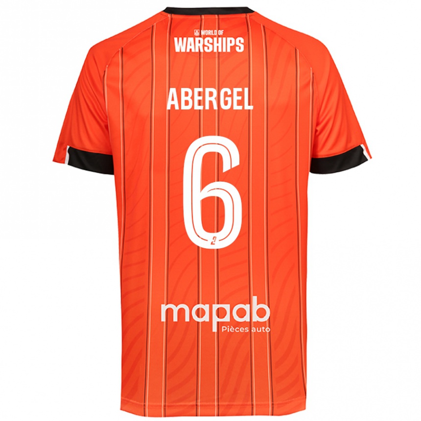 Kinder Fußball Laurent Abergel #6 Orange Heimtrikot Trikot 2024/25 T-Shirt Luxemburg