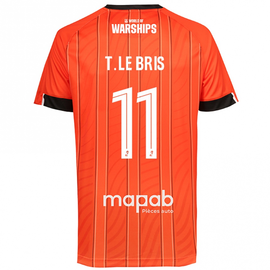 Kinder Fußball Théo Le Bris #11 Orange Heimtrikot Trikot 2024/25 T-Shirt Luxemburg