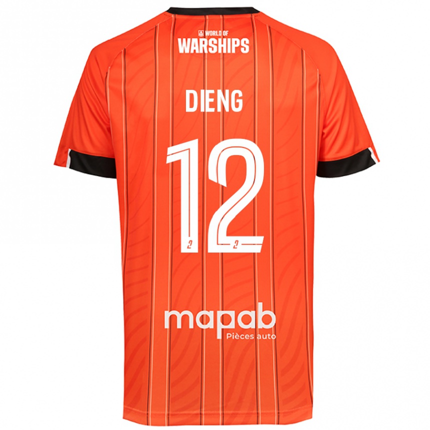 Kinder Fußball Bamba Dieng #12 Orange Heimtrikot Trikot 2024/25 T-Shirt Luxemburg