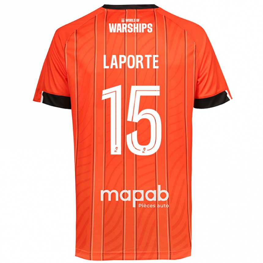 Kinder Fußball Julien Laporte #15 Orange Heimtrikot Trikot 2024/25 T-Shirt Luxemburg