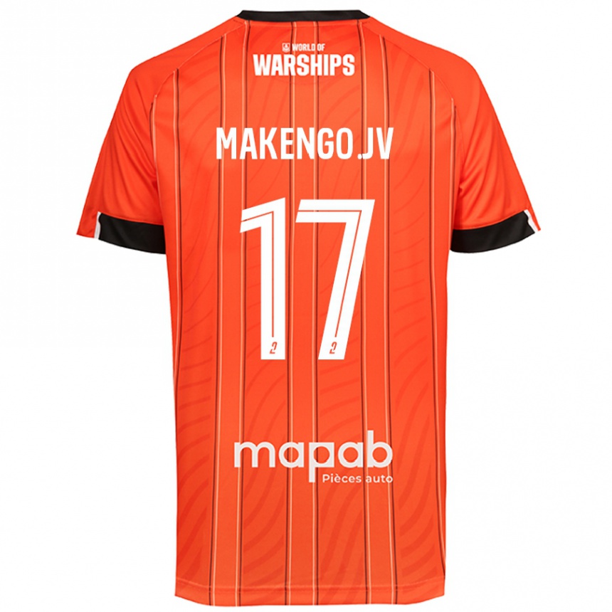 Kinder Fußball Jean-Victor Makengo #17 Orange Heimtrikot Trikot 2024/25 T-Shirt Luxemburg