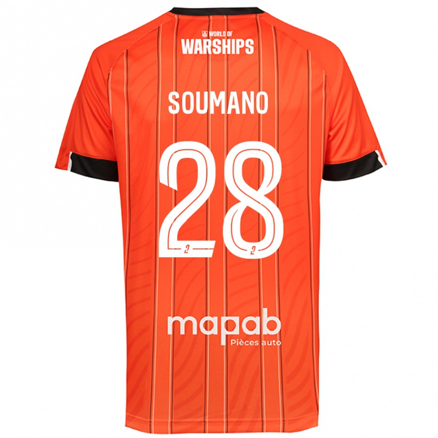 Kinder Fußball Sambou Soumano #28 Orange Heimtrikot Trikot 2024/25 T-Shirt Luxemburg