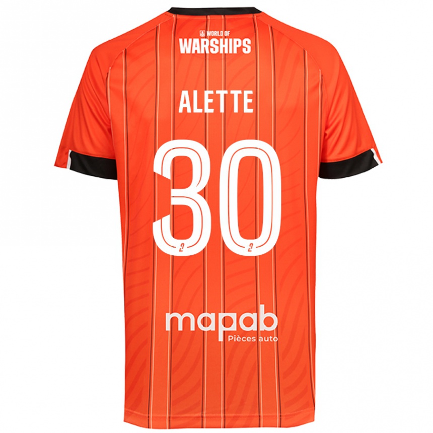 Kinder Fußball Gaël Alette #30 Orange Heimtrikot Trikot 2024/25 T-Shirt Luxemburg