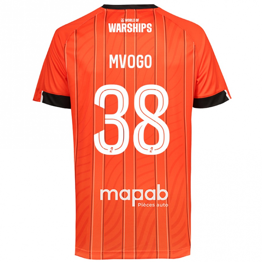 Kinder Fußball Yvon Mvogo #38 Orange Heimtrikot Trikot 2024/25 T-Shirt Luxemburg