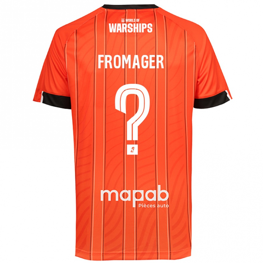 Kinder Fußball Côme Fromager #0 Orange Heimtrikot Trikot 2024/25 T-Shirt Luxemburg