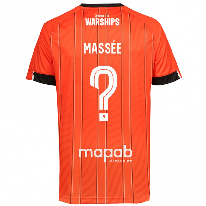 Kinder Fußball Gibril Massée #0 Orange Heimtrikot Trikot 2024/25 T-Shirt Luxemburg