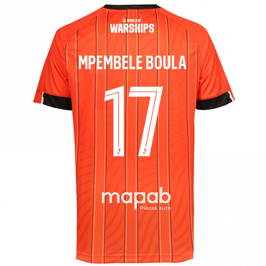 Kinder Fußball Exaucé Mpembele Boula #17 Orange Heimtrikot Trikot 2024/25 T-Shirt Luxemburg