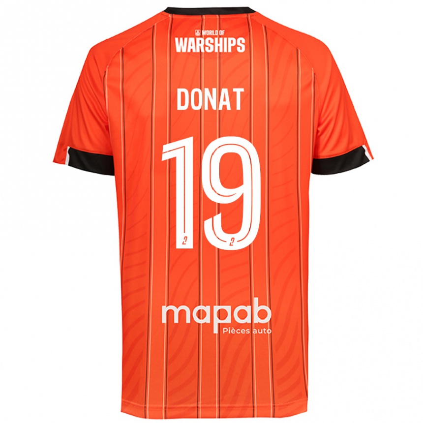 Kinder Fußball Noa Donat #19 Orange Heimtrikot Trikot 2024/25 T-Shirt Luxemburg