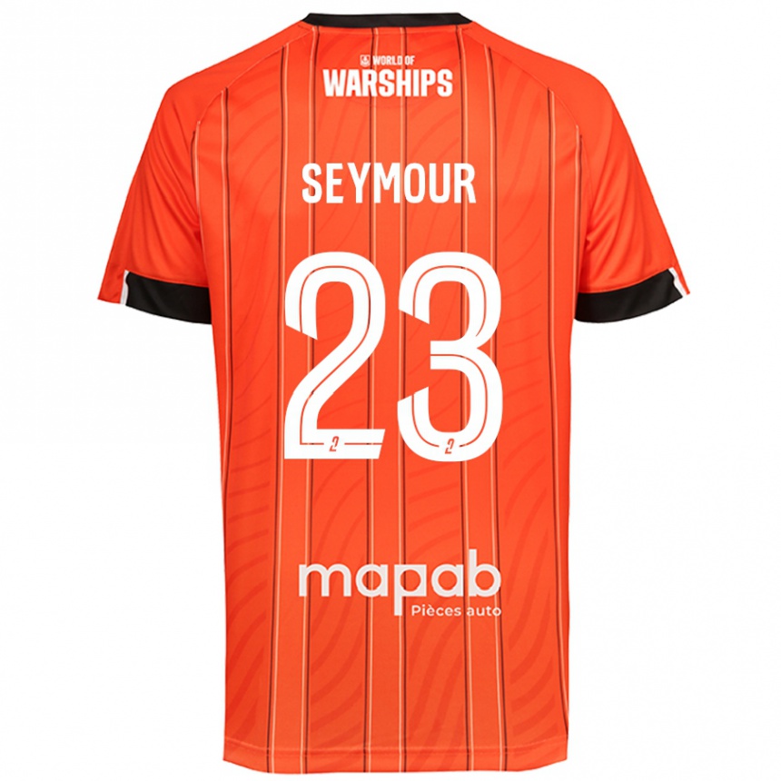 Kinder Fußball Brice Seymour #23 Orange Heimtrikot Trikot 2024/25 T-Shirt Luxemburg