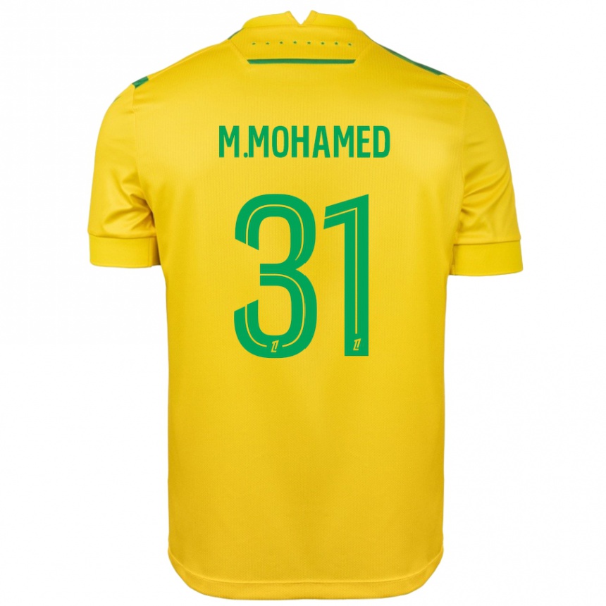 Kinder Fußball Mostafa Mohamed #31 Gelb Grün Heimtrikot Trikot 2024/25 T-Shirt Luxemburg