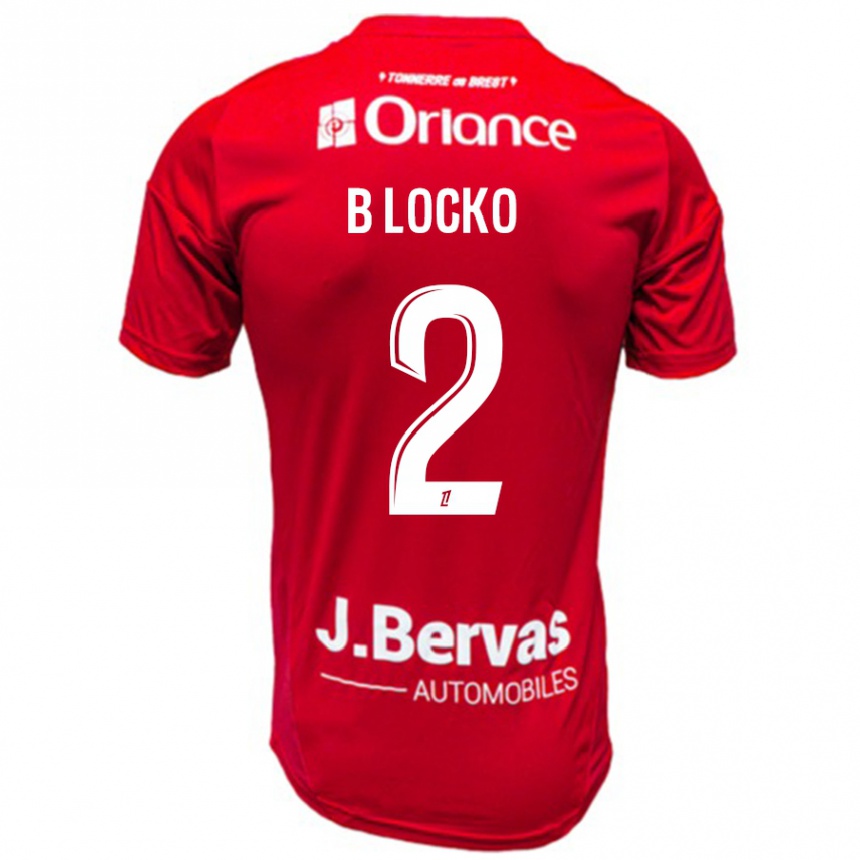 Kinder Fußball Bradley Locko #2 Rot Weiß Heimtrikot Trikot 2024/25 T-Shirt Luxemburg