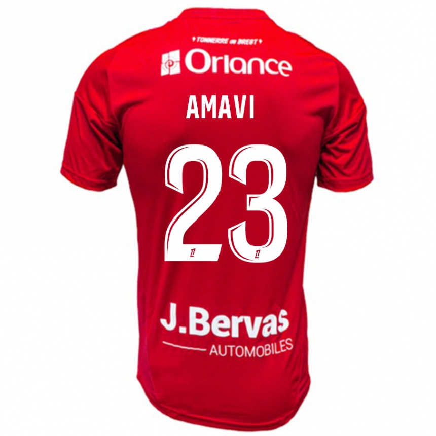 Kinder Fußball Jordan Amavi #23 Rot Weiß Heimtrikot Trikot 2024/25 T-Shirt Luxemburg