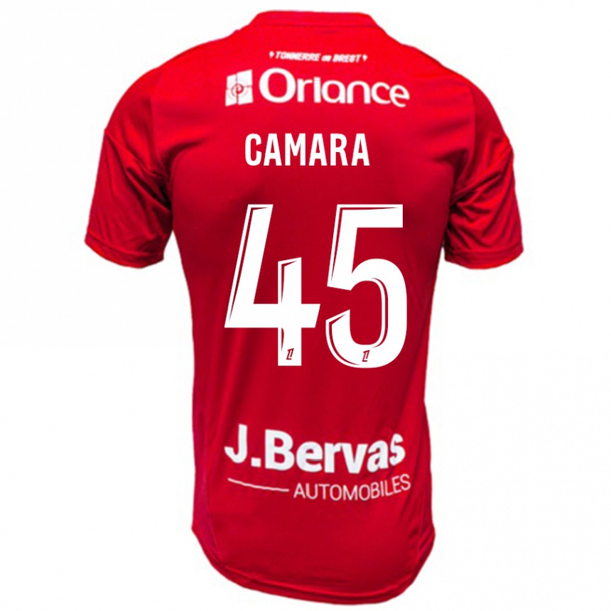 Kinder Fußball Mahdi Camara #45 Rot Weiß Heimtrikot Trikot 2024/25 T-Shirt Luxemburg