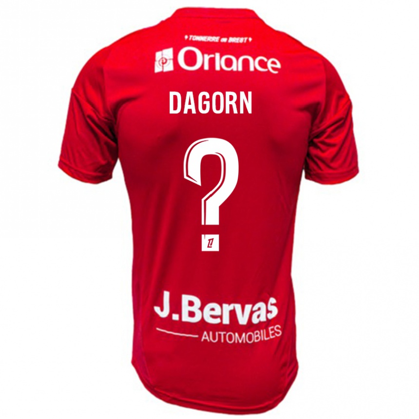 Kinder Fußball Maxime Dagorn #0 Rot Weiß Heimtrikot Trikot 2024/25 T-Shirt Luxemburg