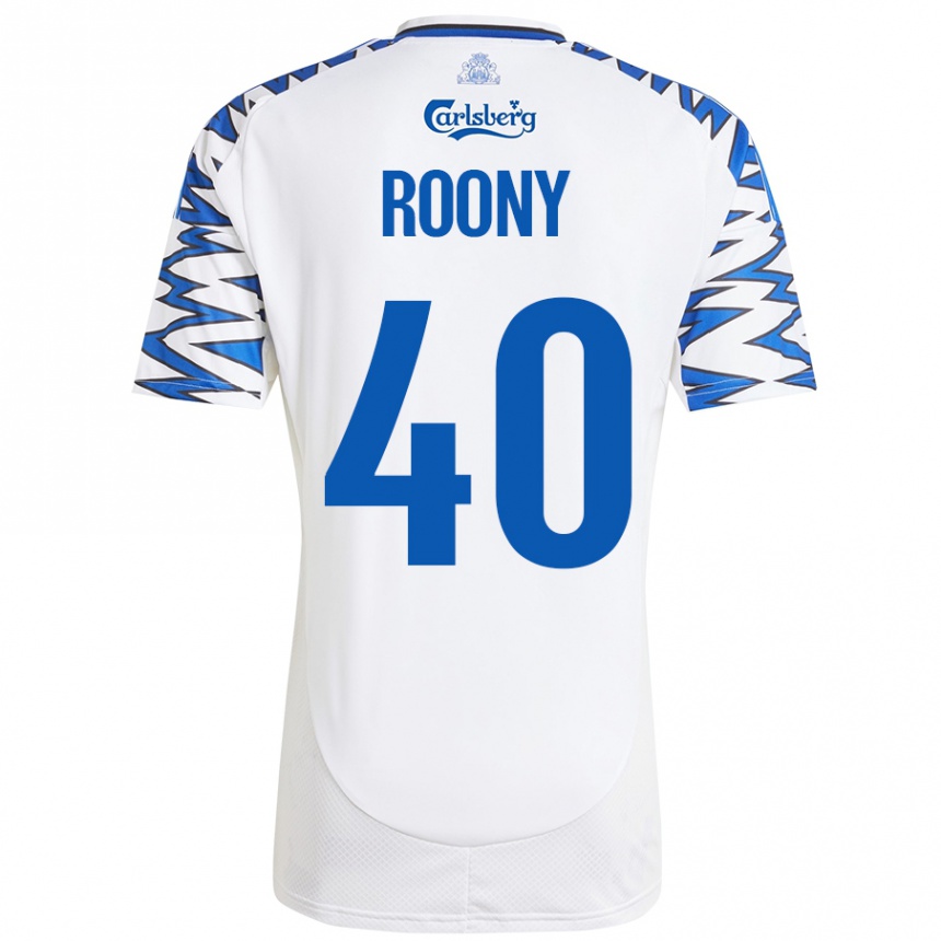 Kinder Fußball Roony Bardghji #40 Weiß Himmelblau Heimtrikot Trikot 2024/25 T-Shirt Luxemburg