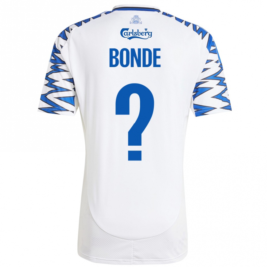 Kinder Fußball Rode Bonde #0 Weiß Himmelblau Heimtrikot Trikot 2024/25 T-Shirt Luxemburg