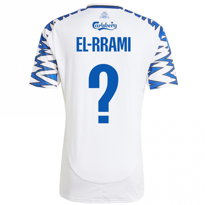 Kinder Fußball Jamil El-Rrami #0 Weiß Himmelblau Heimtrikot Trikot 2024/25 T-Shirt Luxemburg