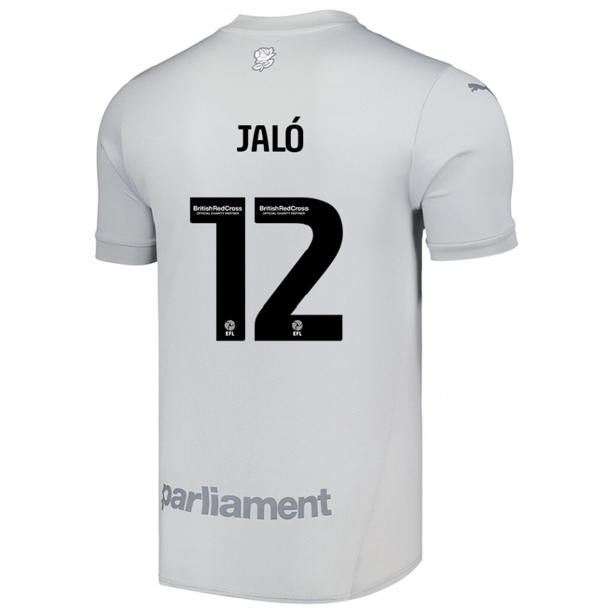 Kinder Fußball Fábio Jaló #12 Silbergrau Auswärtstrikot Trikot 2024/25 T-Shirt Luxemburg