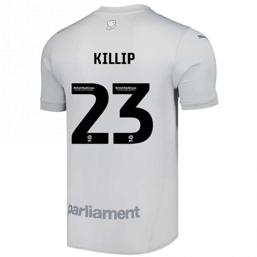 Kinder Fußball Ben Killip #23 Silbergrau Auswärtstrikot Trikot 2024/25 T-Shirt Luxemburg