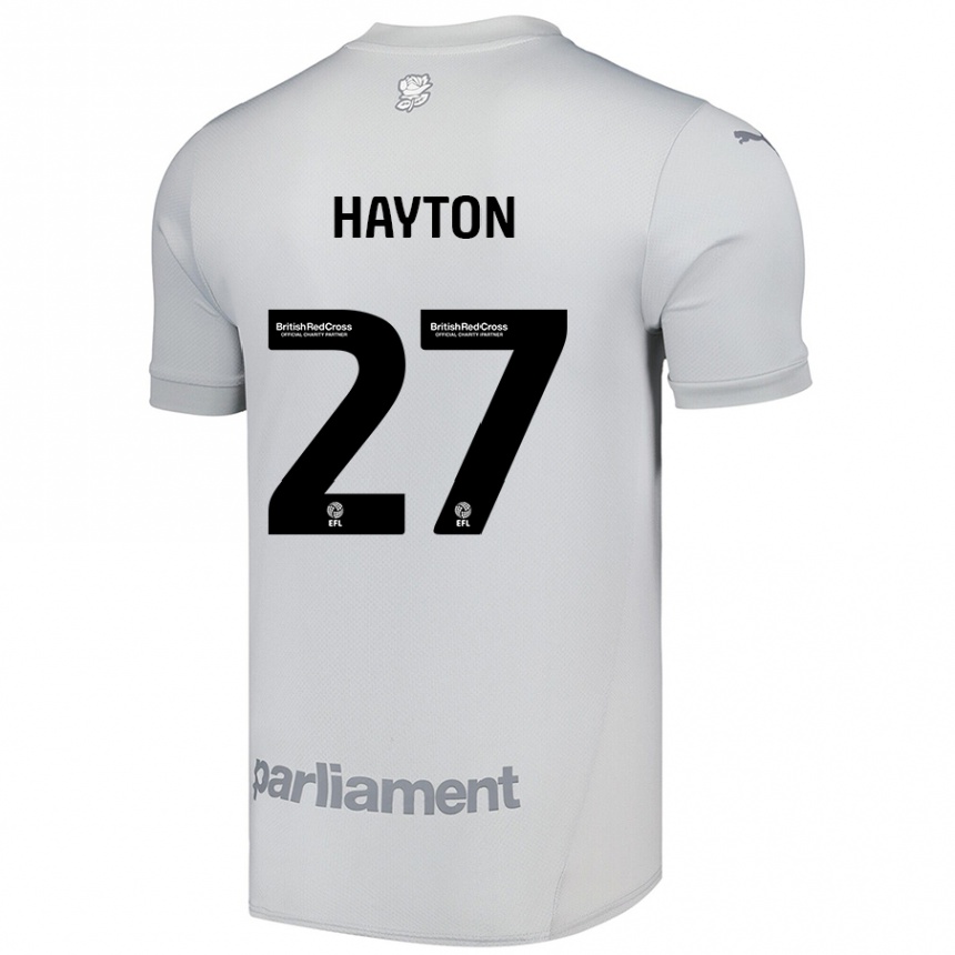 Kinder Fußball Adam Hayton #27 Silbergrau Auswärtstrikot Trikot 2024/25 T-Shirt Luxemburg