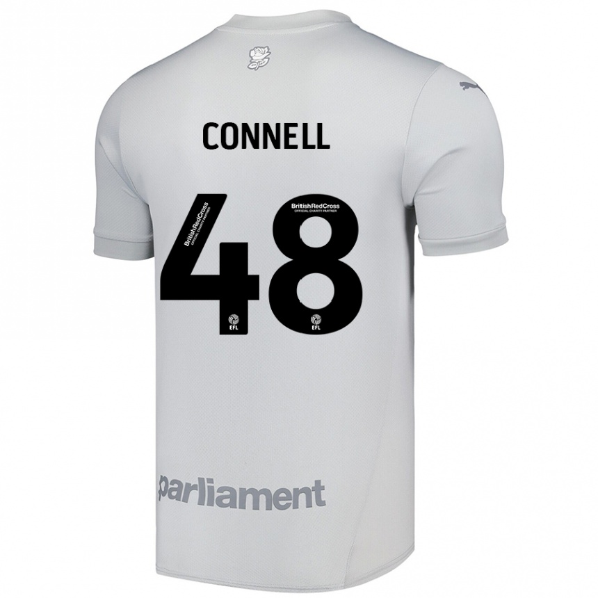 Kinder Fußball Luca Connell #48 Silbergrau Auswärtstrikot Trikot 2024/25 T-Shirt Luxemburg