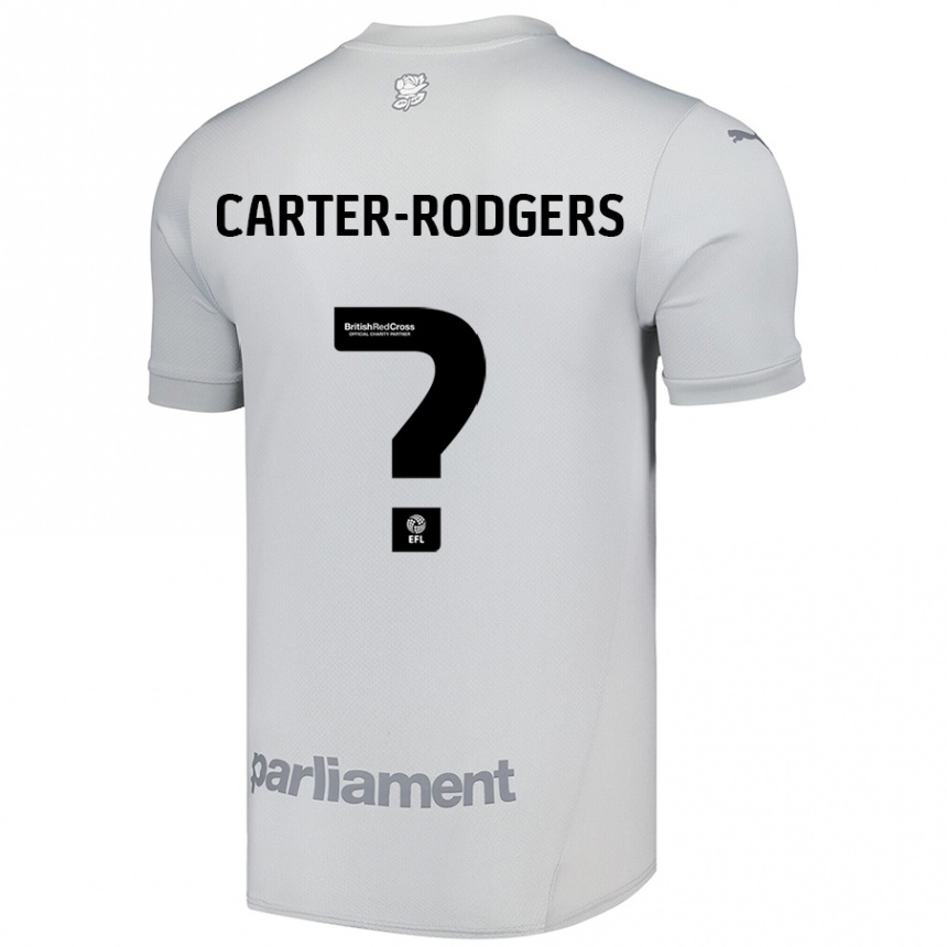 Kinder Fußball Trent Carter-Rodgers #0 Silbergrau Auswärtstrikot Trikot 2024/25 T-Shirt Luxemburg