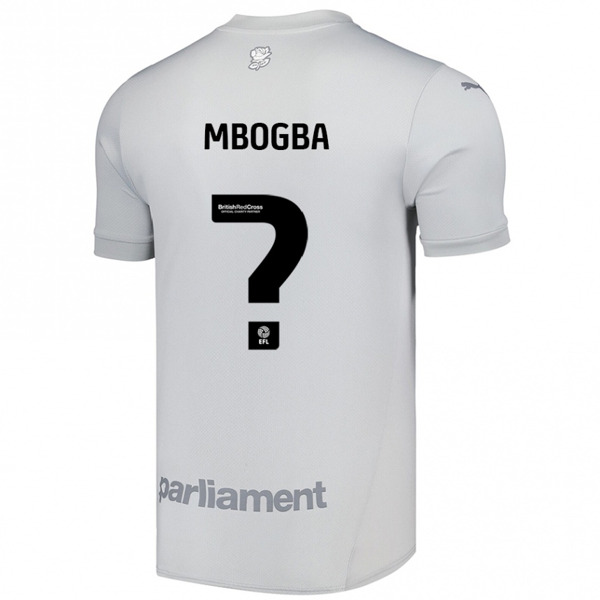 Kinder Fußball Malachi Mbogba #0 Silbergrau Auswärtstrikot Trikot 2024/25 T-Shirt Luxemburg