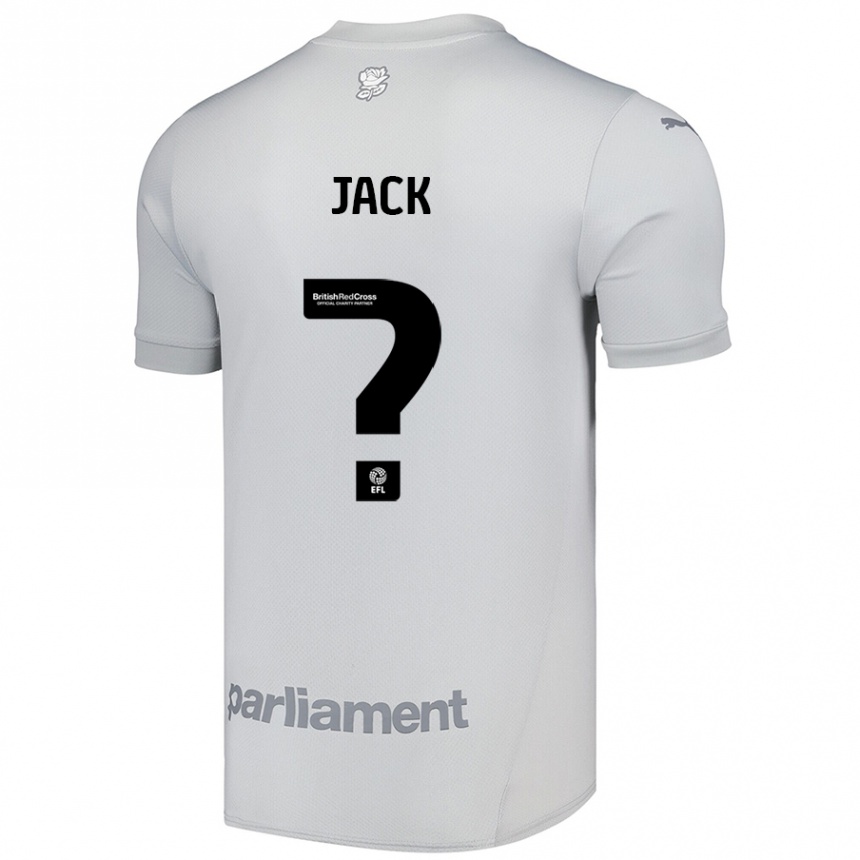 Kinder Fußball Jack Woodcock #0 Silbergrau Auswärtstrikot Trikot 2024/25 T-Shirt Luxemburg